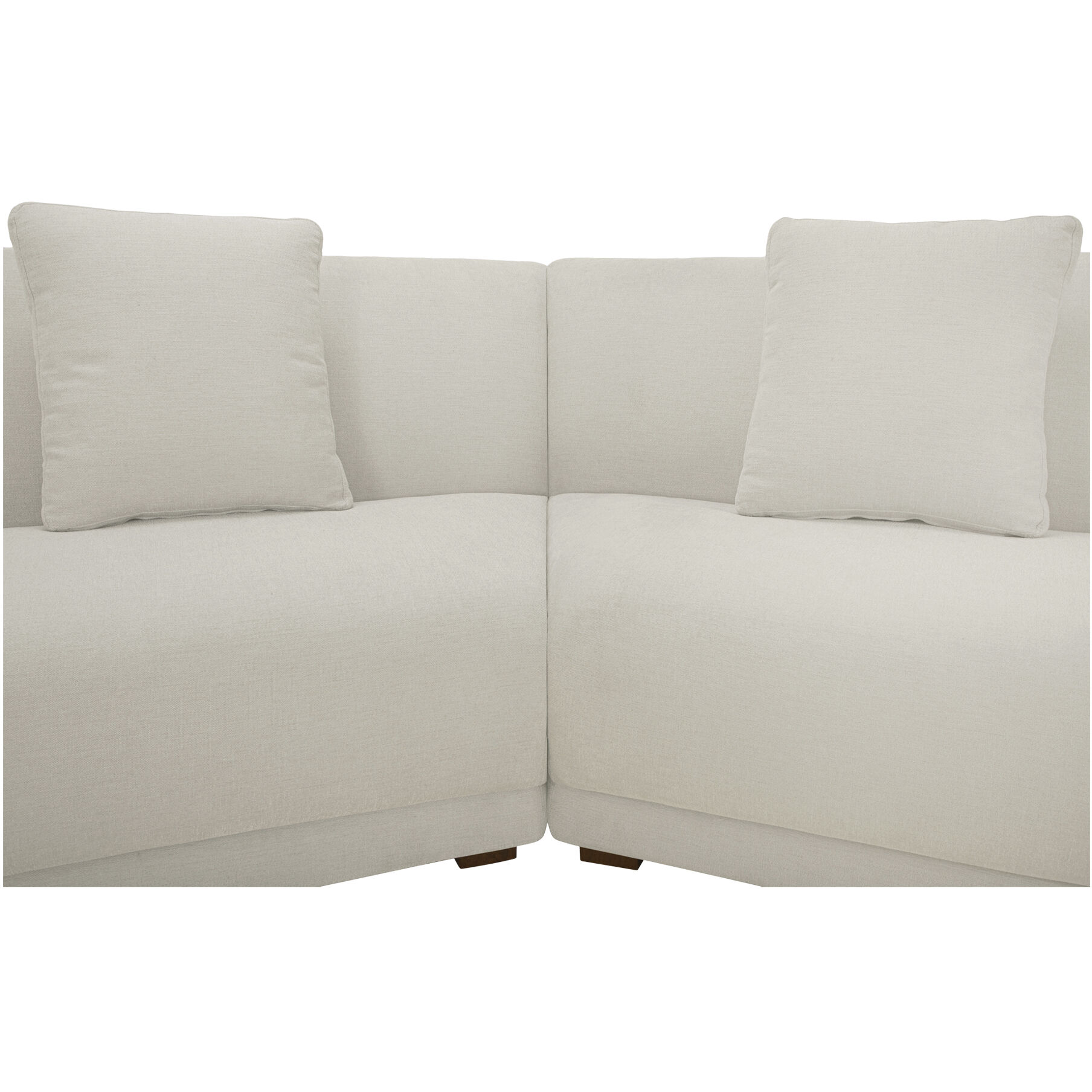 Fraser White Modular Sectional with Wedge Slipper, 3 Piece